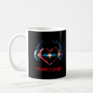 De Café caneca Amante da Música coração
