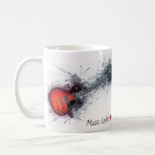 De Café caneca Amante da Música guitarra