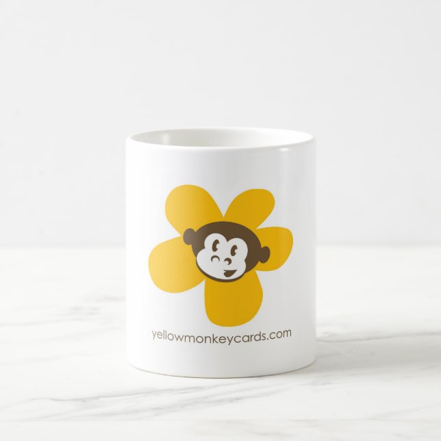 De Café Caneca amarela da flor do macaco (Centro)