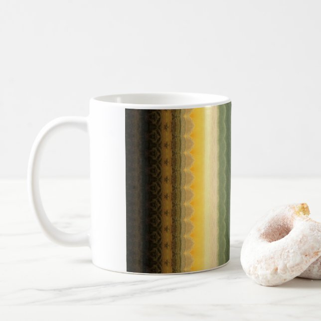De Café Caneca amarela verde (Com Donut)