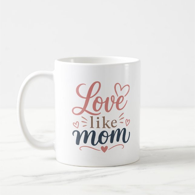 De Café Caneca Amor Como a Mamãe Presente Dia das Mães Par (Esquerda)
