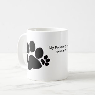 De Café Caneca - amor Polydactyl do gato
