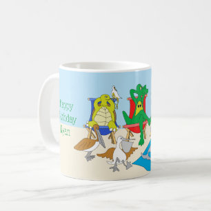 De Café Caneca Animais Marinhos na Praia