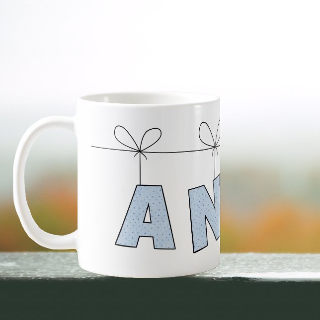 De Café Caneca Anna Letras Fofas Com Nome Coração (Criador carregado)
