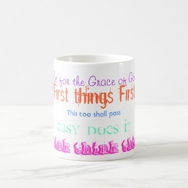 De Café Caneca anónima do slogan dos alcoólicos do AA (Centro)