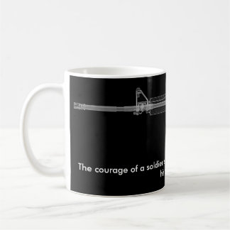De Café CANECA AR-15 bonita que mostra a varredura do CT