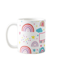 Caneca Arco-Íris Personalizada para Meninas com No