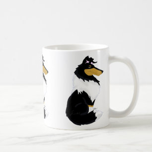 De Café caneca áspera dos desenhos animados do Collie da