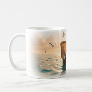 De Café Caneca Aventura Marítima Menina na Mala