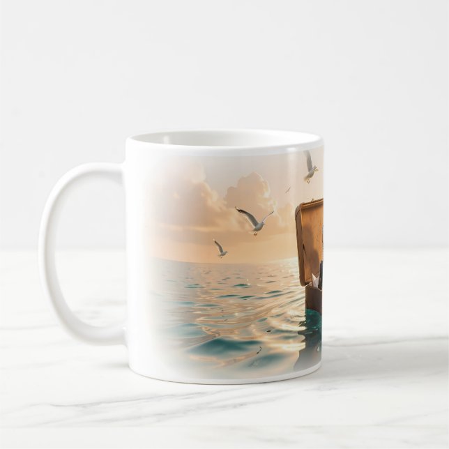 De Café Caneca Aventura Marítima Menina na Mala (Esquerda)