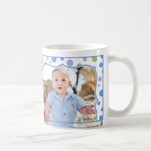 De Café Caneca azul da foto retro para miúdos