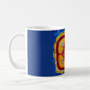De Café Caneca azul da mandala