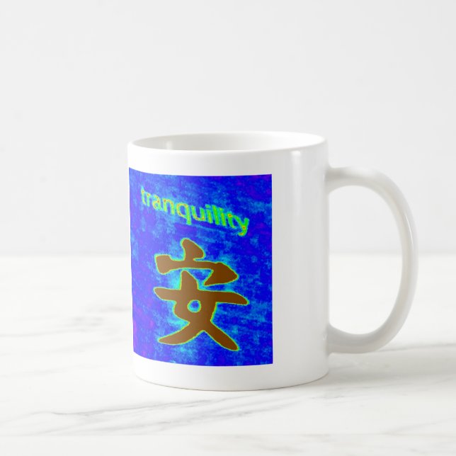 De Café caneca azul da tranquilidade (Direita)