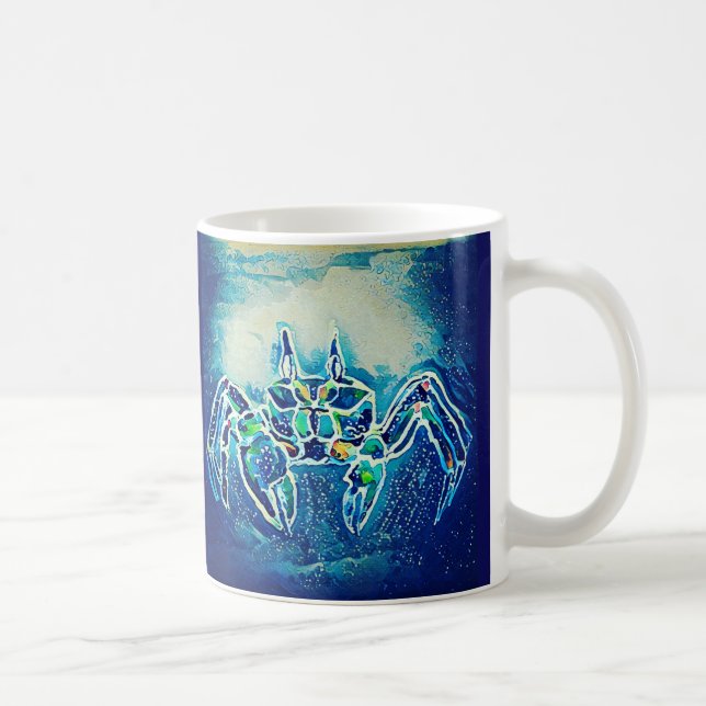 De Café Caneca azul do caranguejo do fantasma (Direita)