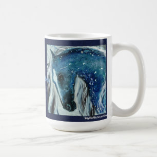 De Café Caneca azul do cavalo do salpico