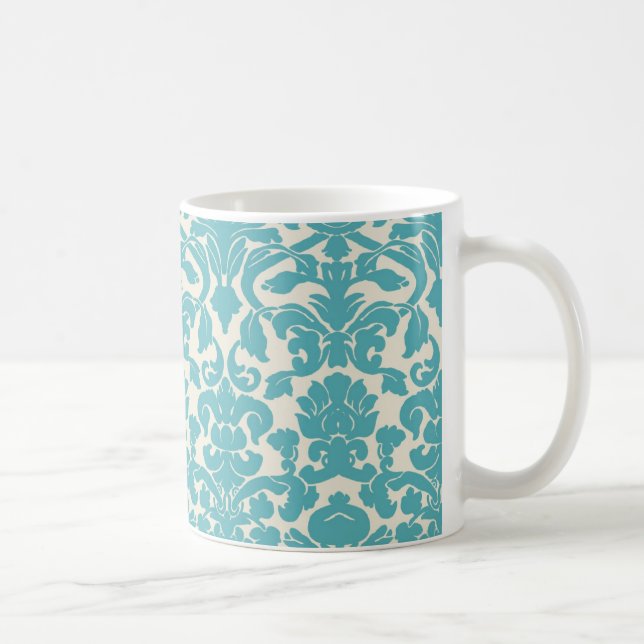 De Café Caneca azul do damasco do Aqua (Direita)