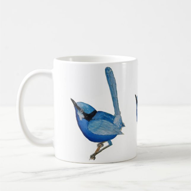 De Café Caneca azul do pássaro (Esquerda)