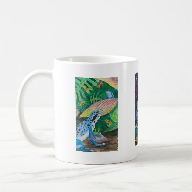 De Café Caneca azul do sapo do dardo (Esquerda)