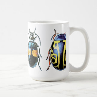 De Café Caneca azul e amarela do besouro