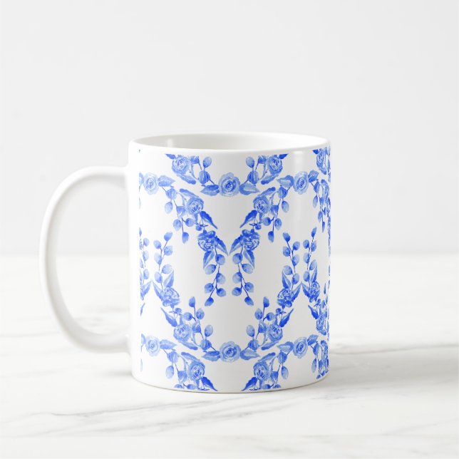 De Café Caneca azul e branca dos ganhos da Aquarela (Esquerda)