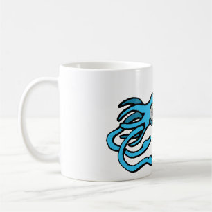 De Café Caneca azul gigante do calamar