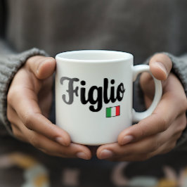 De Café Caneca Bandeira Italiana Figlio - Presente para Fi