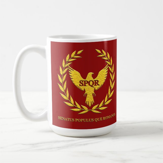 De Café Caneca Básica (Basic Mug) Águia Romana (Esquerda)