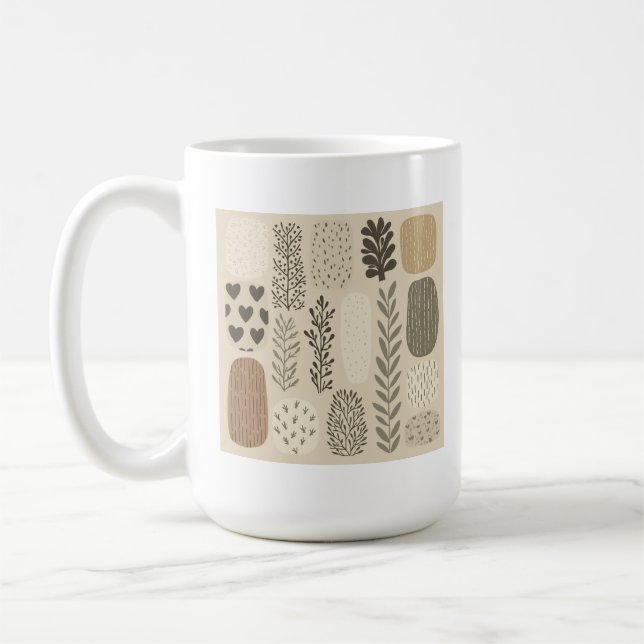 De Café caneca bege. (Esquerda)
