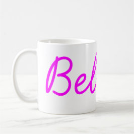 De Café Caneca Believe Magenta Script