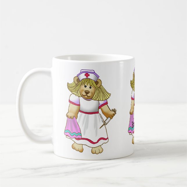 De Café caneca Betsy Bear Enfermeira (Esquerda)