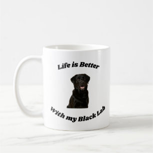 De Café Caneca Black Lab Retriever presente