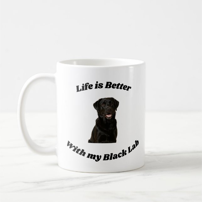 De Café Caneca Black Lab Retriever presente (Esquerda)