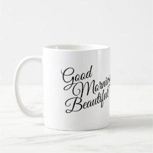 De Café Caneca Black & White Good Morning Beautiful