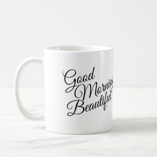 De Café Caneca Black & White Good Morning Beautiful
