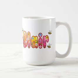 De Café Caneca Blair - Design Floral e Abelha