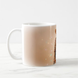 De Café Caneca Boho Cowgirl Brilho Tranças Ocidental Respl