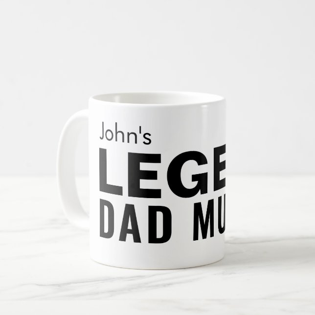 De Café Caneca Bold Legend Dad Dia dos Pais  (Frente Esquerda)