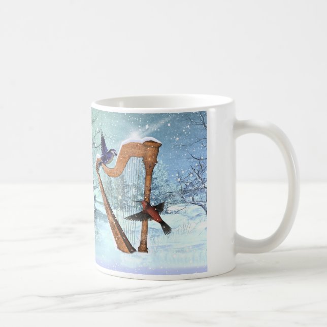 De Café Caneca bonita da harpa do inverno (Direita)