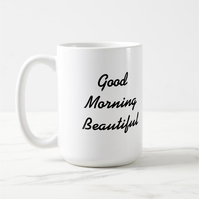 De Café Caneca bonita do bom dia (Esquerda)