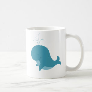 De Café Caneca bonito da baleia do bebê dos desenhos