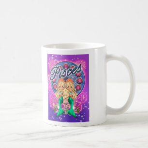 De Café Caneca bonito da sereia dos peixes do zodíaco