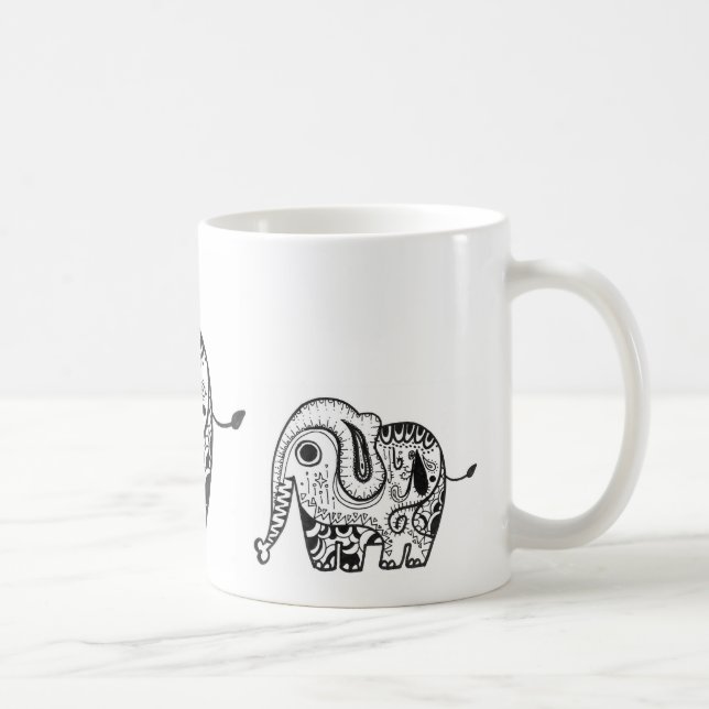 De Café Caneca bonito do elefante (Direita)