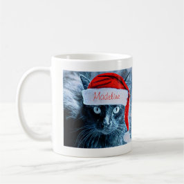 De Café Caneca bonito do gato do Natal, personalizada