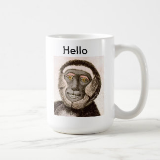 De Café CANECA bonito do macaco - olá!