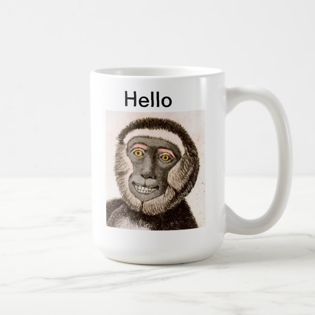 De Café CANECA bonito do macaco - olá! (Direita)