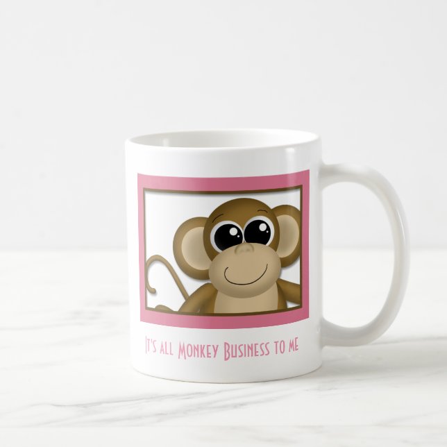 De Café Caneca bonito do rosa do macaco (Direita)