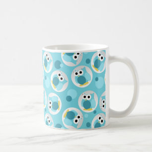 De Café Caneca bonito engraçada do teste padrão da coruj