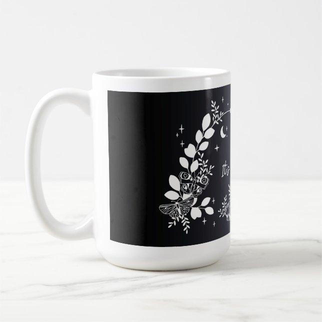De Café Caneca Bookish É Muito Sem Ficção Lá Fora, Preta (Esquerda)