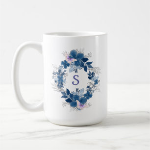 De Café Caneca Borboleta Floral Azul