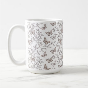 De Café Caneca Borboletas Botânicas